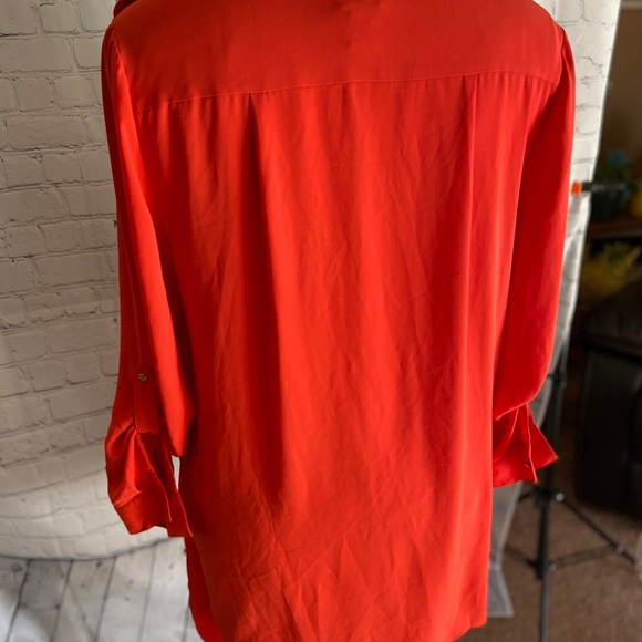 WOMEN'S Chicos size 2 (M) red long tunic top blouse - Picture 8 of 9